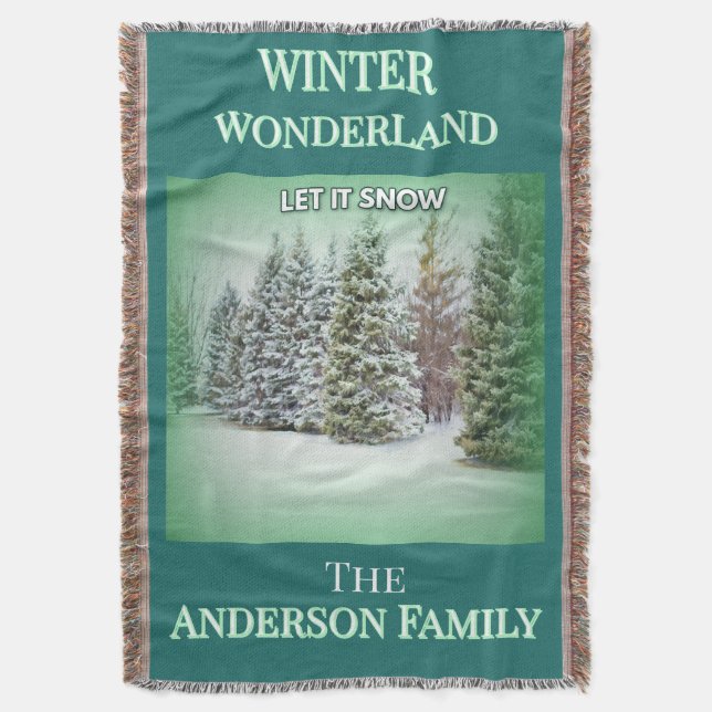 Winter Wonderland Serenity Throw Blanket (Front Vertical)