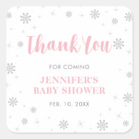 Winter wonderland, Silver & Pink Baby Shower Favou