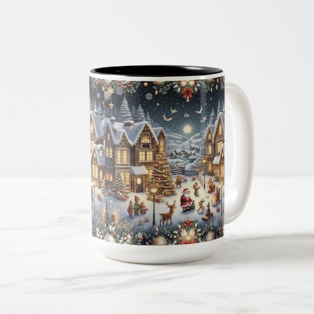 Winter Wonderland Sips: Cosy Christmas Magic Mug (Front Right)
