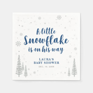 Winter Wonderland Snow Baby Shower Paper Napkin