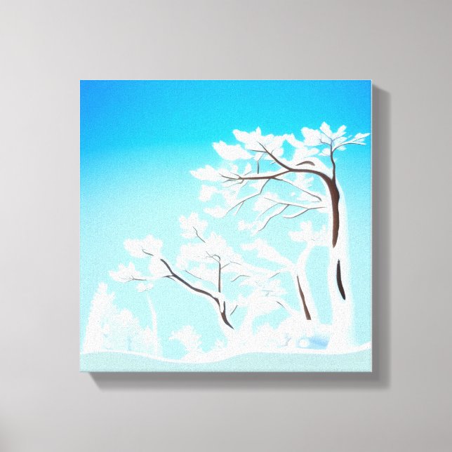 Winter Wonderland: Snow-Covered Trees Canvas Print (Front)