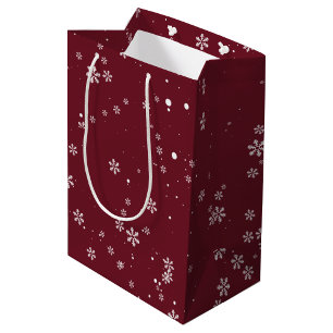 Winter Wonderland Snow Fall Elegant  Medium Gift Bag