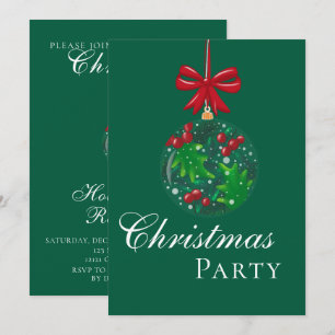 Winter Wonderland Snow Globe Christmas Party Invitation