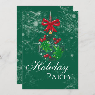 Winter Wonderland Snow Globe Holiday Party Invitation