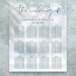 Winter Wonderland  Snow Wedding Seating Chart<br><div class="desc">A chic winter wedding seating chart featuring delicate snowflakes falling across your personalised names,  special date,  and celebration seating details on a winter frost background. Designed by Thisisnotme©</div>