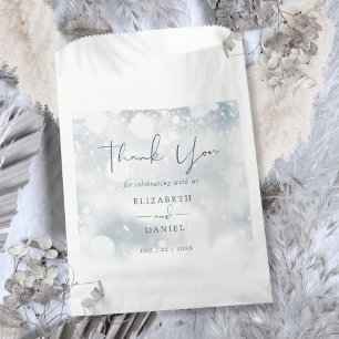 Winter Wonderland Snow Wedding Thank You Favour Bags