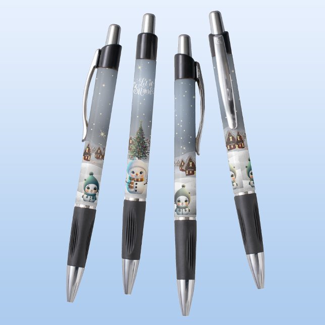 Winter Wonderland, Snow Woman, Let it Snow ⛄️🎄 (Cute Snowman, Let it Snow Village, Christmas Tree Snowy Winter Lover Scene ForestBabies Pen ⛄️❄️🎄🎁)