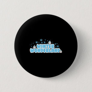 Winter Wonderland Snowball 6 Cm Round Badge