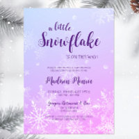 Winter Wonderland Snowflake Baby Shower Invitation
