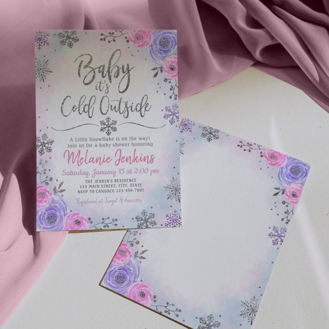 Winter Wonderland Snowflake Baby Shower Invitation (Creator Uploaded)