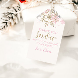 Winter Wonderland Snowflake Favour Tags