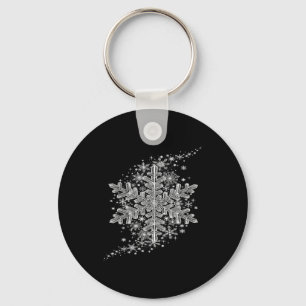 Winter Wonderland Snowflake Holiday Design For Men Key Ring
