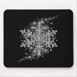Winter Wonderland Snowflake Holiday Design For Men Mouse Pad