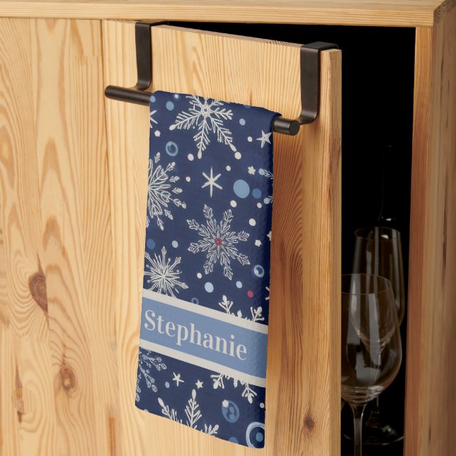 Winter Wonderland Snowflake  Tea Towel (Thirds Fold)