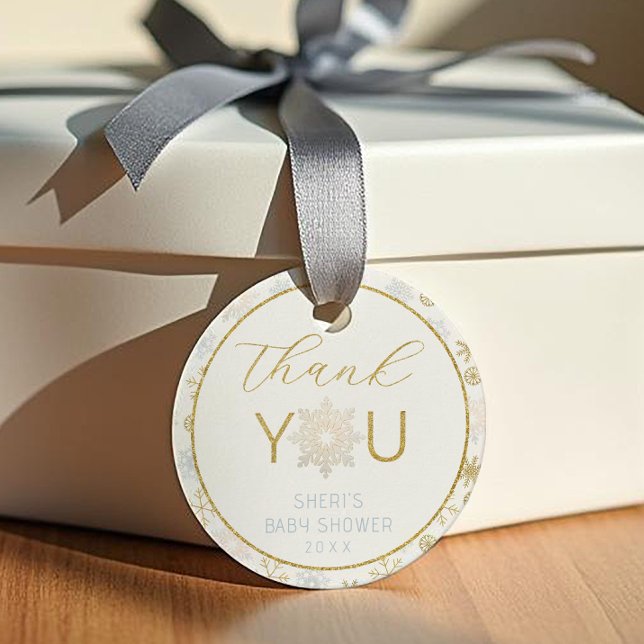Winter Wonderland Snowflake Thank You Tag (Winter Wonderland Gift Tag)