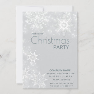 Winter wonderland snowflakes corporate Christmas  Invitation