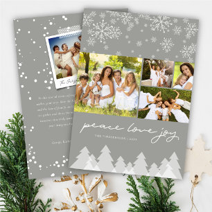 Winter Wonderland Snowflakes Happy Holidays Photo Holiday Card