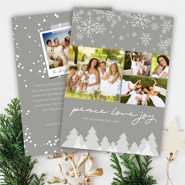 Winter Wonderland Snowflakes Happy Holidays Photo Holiday Card (Creator Uploaded)