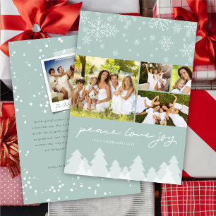 Winter Wonderland Snowflakes Happy Holidays Photo Holiday Card