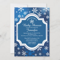 Winter Wonderland Snowflakes Neutral Baby Shower