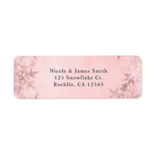 Winter Wonderland Snowflakes Pink Elegant