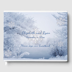 Winter Wonderland, Snowflakes, Wedding Guest Book
