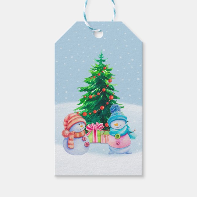 Winter Wonderland Snowmen Gift Tag (Front)