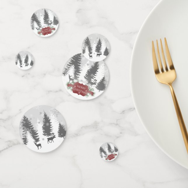 Winter Wonderland Table Confetti - Red (Group)