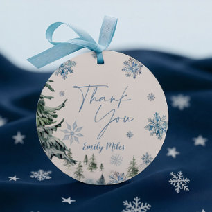 Winter Wonderland Thank You Favour Tags