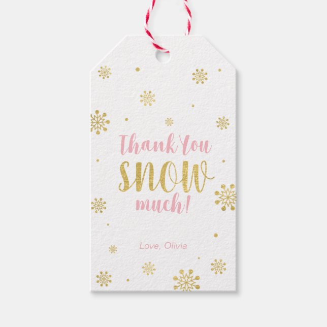 Winter wonderland Thank you snow much Favour tag (Front)