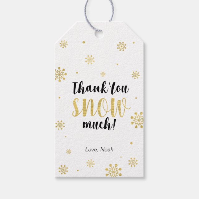Winter wonderland Thank you snow much Favour tag (Front)