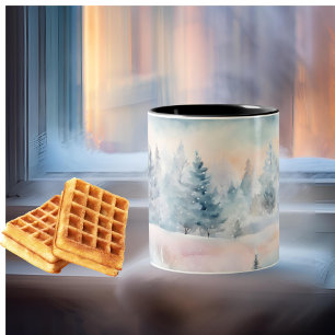 winter wonderland Two-Tone coffee mug