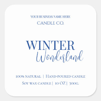 Winter Wonderland Vanilla & Pine | candle labels