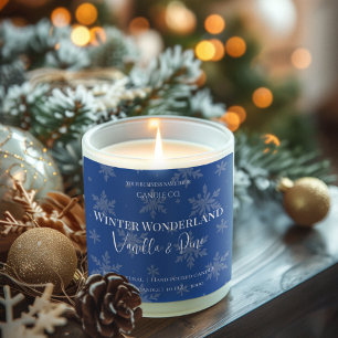 Winter Wonderland Vanilla & Pine candle labels
