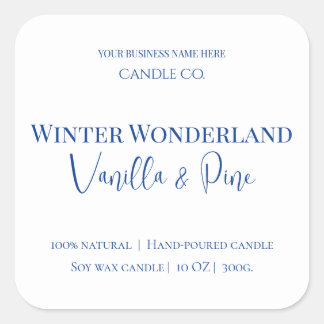 Winter Wonderland Vanilla & Pine | candle labels