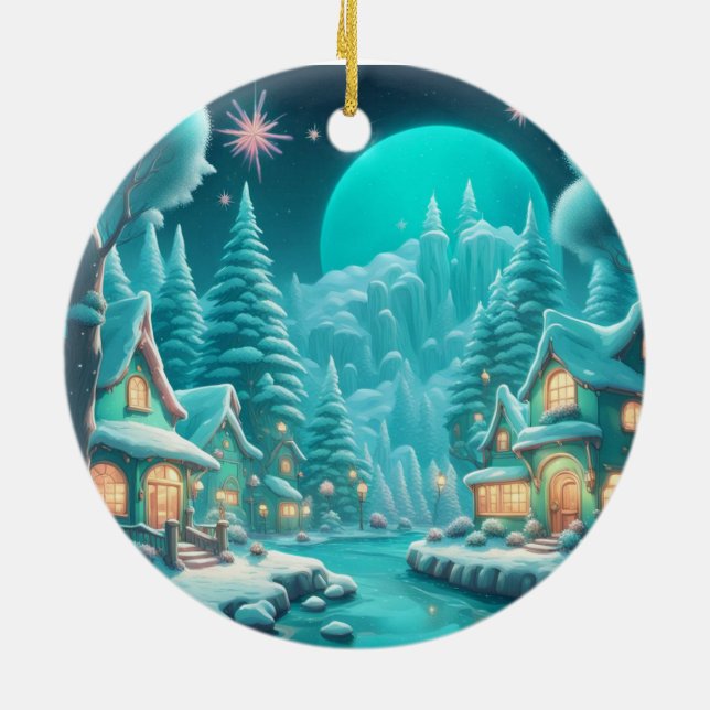 Winter Wonderland Village Ornament (Back)