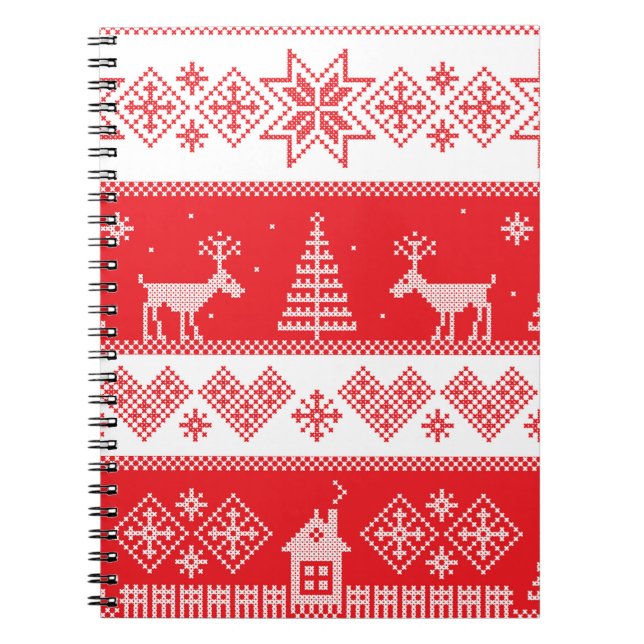 Winter Wonderland: Vintage Seamless Design. Notebook (Front)