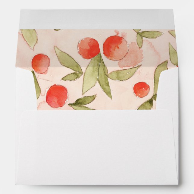 Winter Wonderland | Watercolor Foliage Fruit Envelope (Back (Bottom))