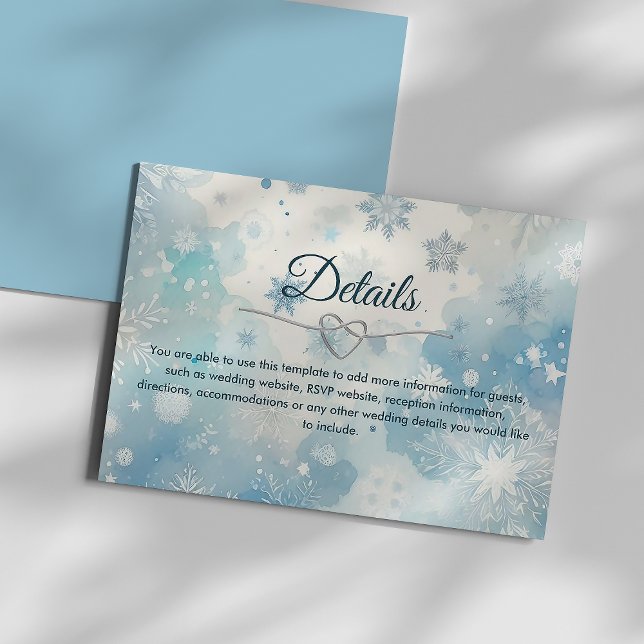 Winter Wonderland Wedding Details Card (Creator Uploaded)