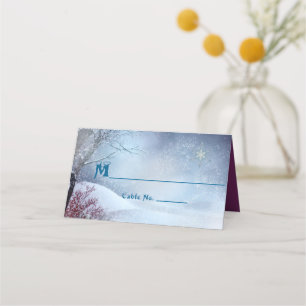 Winter Wonderland Wedding Place Card
