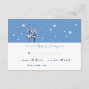 Winter Wonderland Wedding RSVP Card