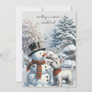 Winter Wonderland Westie Christmas Card