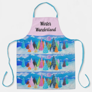 Winter Wonderland Whimsical Art Apron