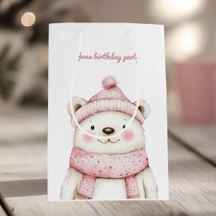 Winter Wonderland White Bear Medium Gift Bag