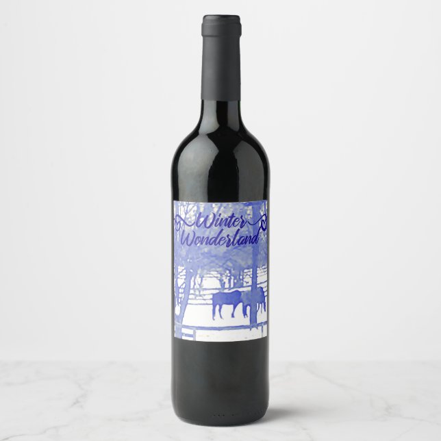 Winter Wonderland Wine Label (Front)