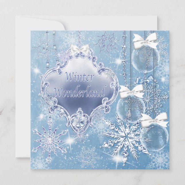 Winter Wonderland Winter Prom Invitations (Front)
