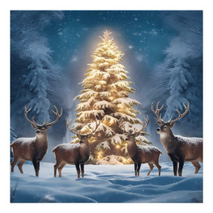 Winter Wonderland with Festive Friends 3DChristmas Photo Print