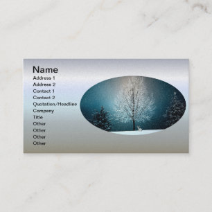 Winter Wonderland with Rabbit Business Card