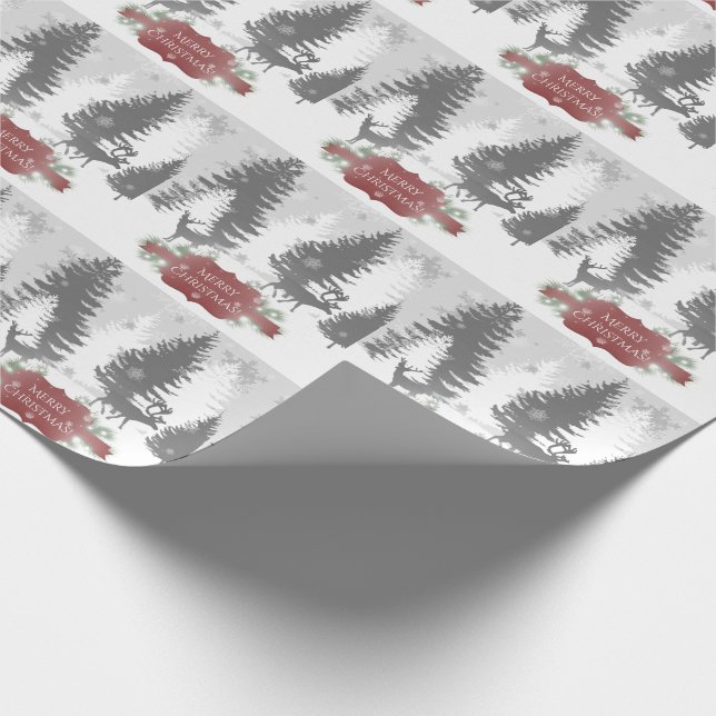 Winter Wonderland Wrapping Paper - Red (Corner)