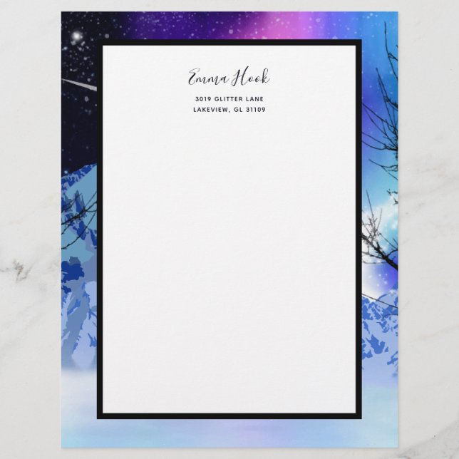 Winter Wonderlights Custom Letterhead (Front)